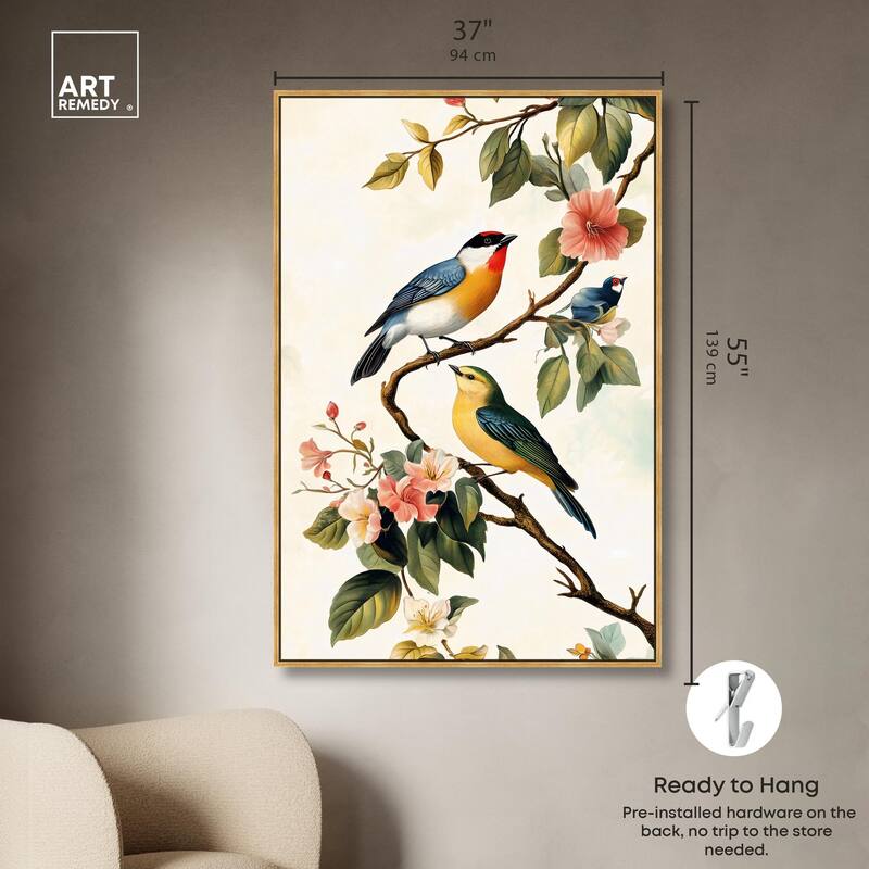 Colorful Perch Canvas by Art Remedy