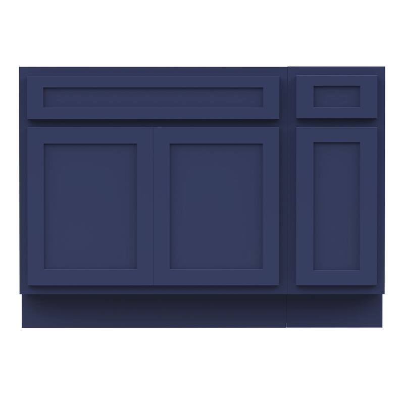 Vanity Art 51" Oak Freestanding Bathroom Vanity Cabinet without Top