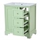 preview thumbnail 12 of 56, 30" bathroom vanity cabinet with ceramic basin, 3 drawers and adjustable shelves