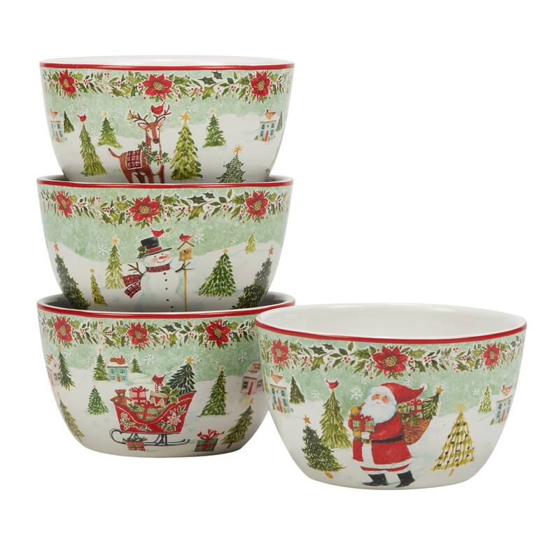 Certified International Joy of Christmas 16 Piece Dinnerware Set, Service for 4