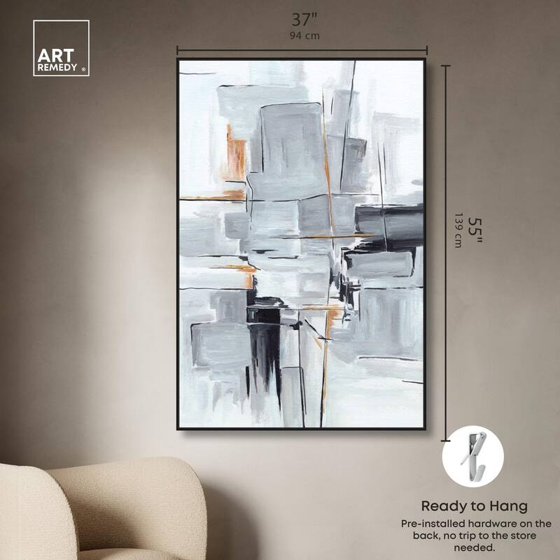 Elegant Grey Shades I Canvas by Art Remedy