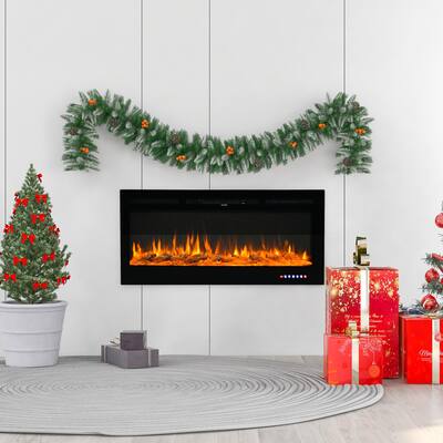 50 Inch Wall-Mounted Recessed Electric Fireplace - 50''x5.2''x21.4''