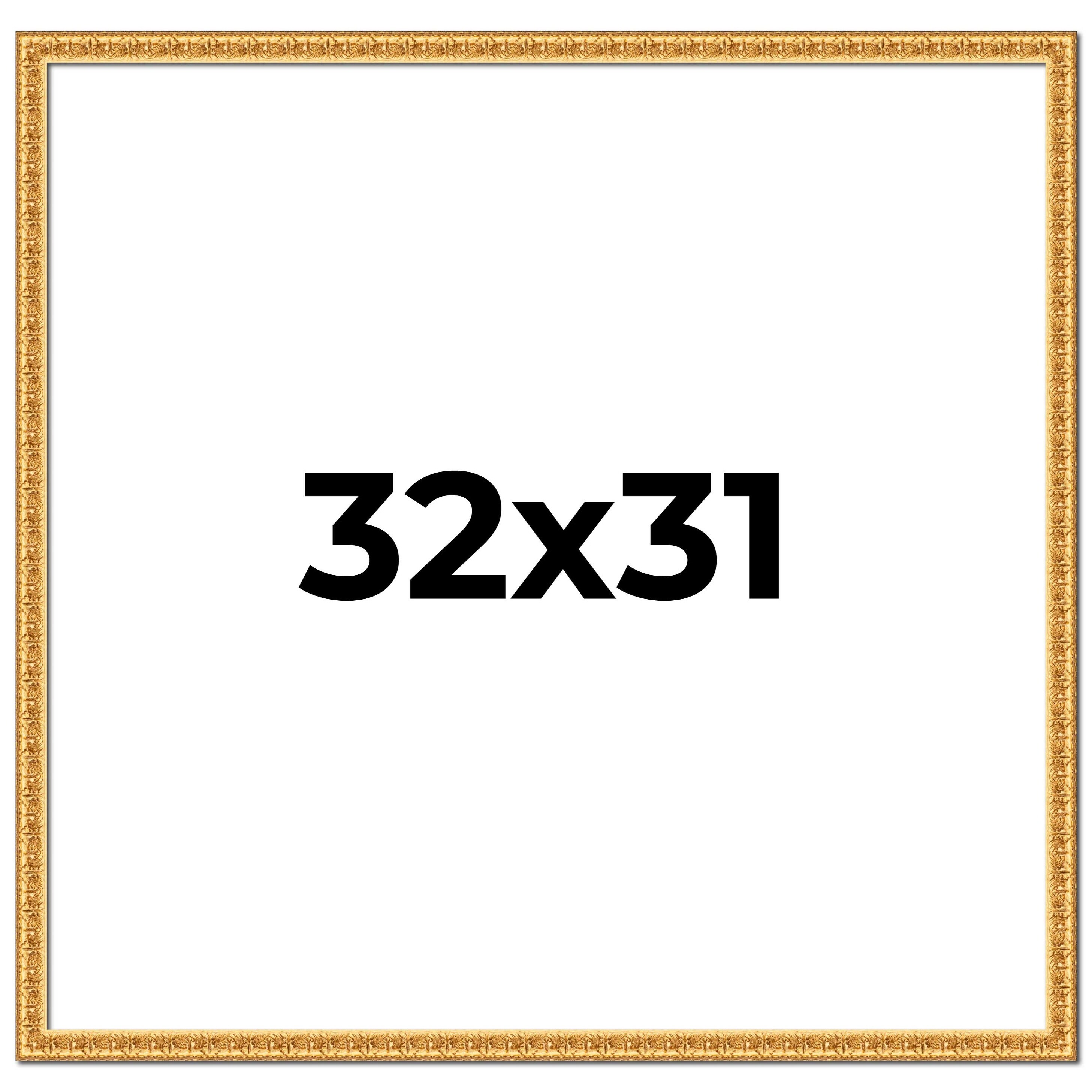 32x31 Frame Gold Real Wood Picture Frame Width 1 inches | Interior