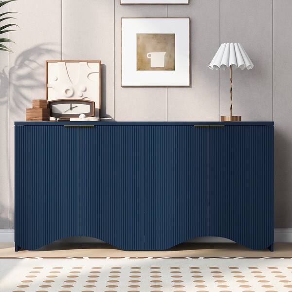 slide 2 of 9, Four-Door Cabinet Cabinet With Ample Storage Space