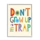 preview thumbnail 6 of 16, Don't Grow Up It's a Trap Framed Giclee Texturized Art 16 x 20 - White