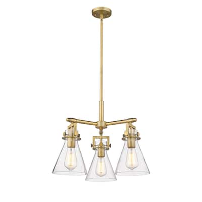 Innovations Lighting Newton Cone - 3 Light 7" Stem Hung Pendant