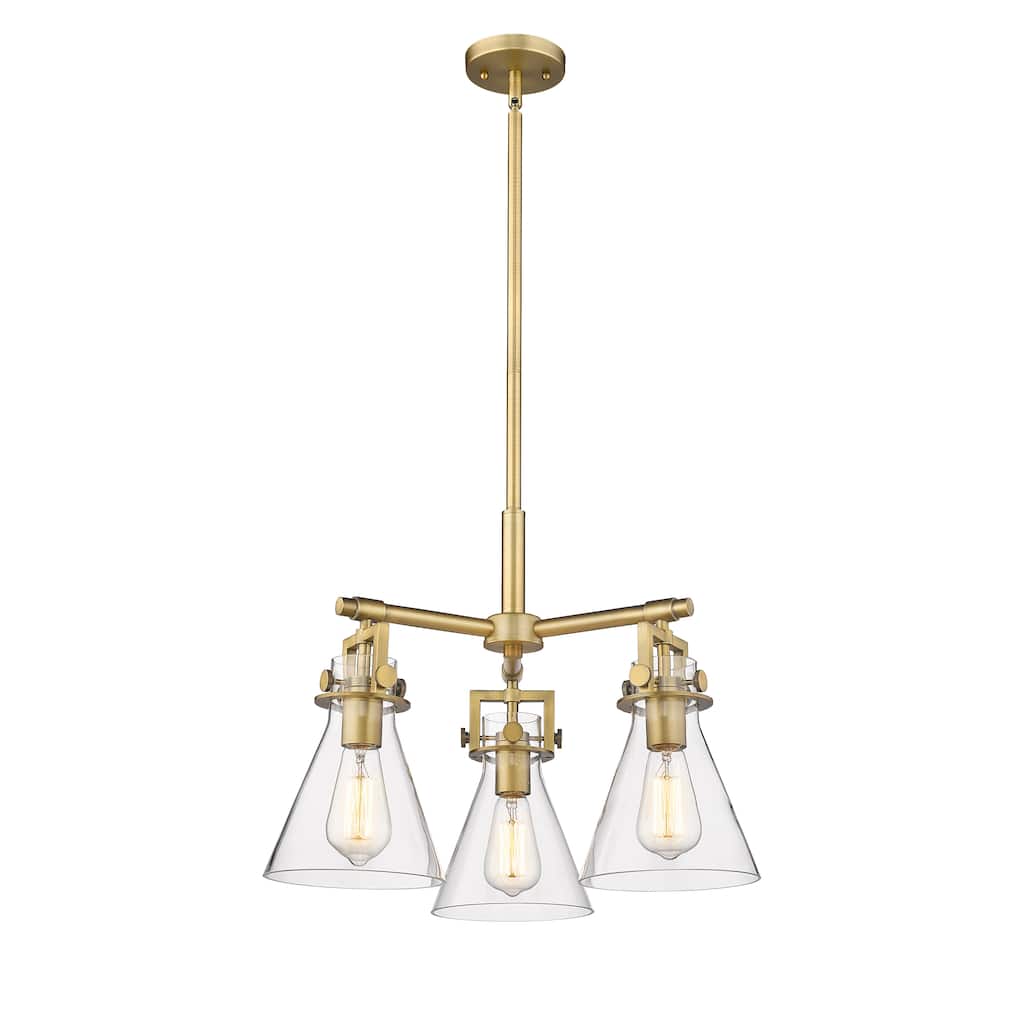 Innovations Lighting Newton Cone - 3 Light 7" Stem Hung Pendant