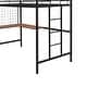 preview thumbnail 26 of 26, Twin Metal Loft Bed with Desk and Metal Grid, Space-saving, White
