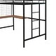 preview thumbnail 12 of 22, Twin Size Loft Bed with Built-in MDF Desk and Metal Grid, Metal Slat Bed Frame with Full-Length Guardrails and 4-Step Ladder