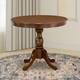 East West Furniture Round Small Dining Table with Pedestal Base (Finish Options) - AMT-AWA-TP