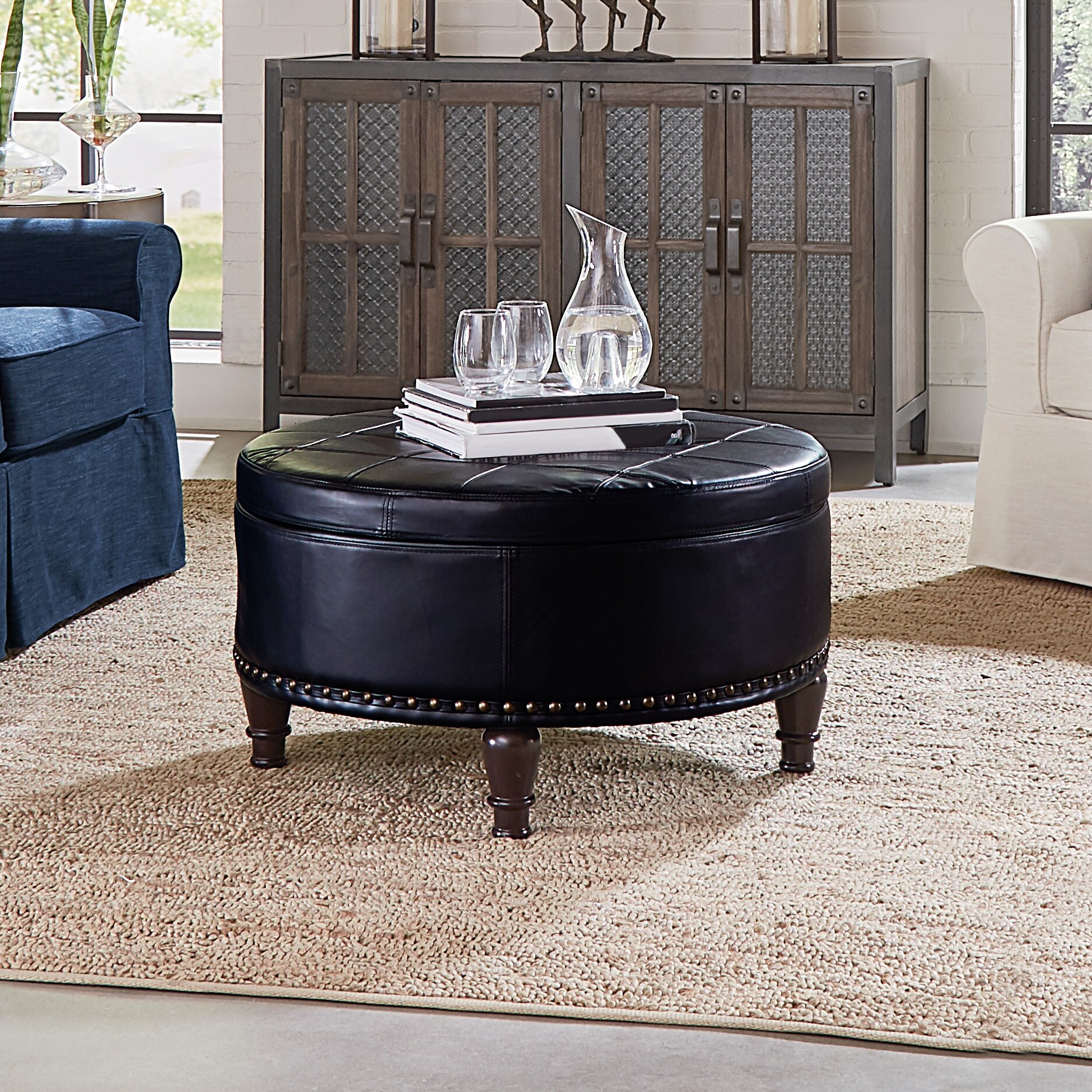 Copper grove payara round storage ottoman cheap