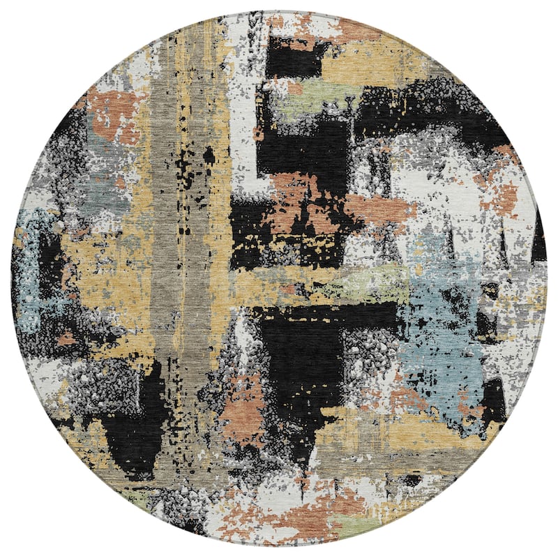 Machine Washable Indoor/Outdoor Casual Contemporary Chantille Rug