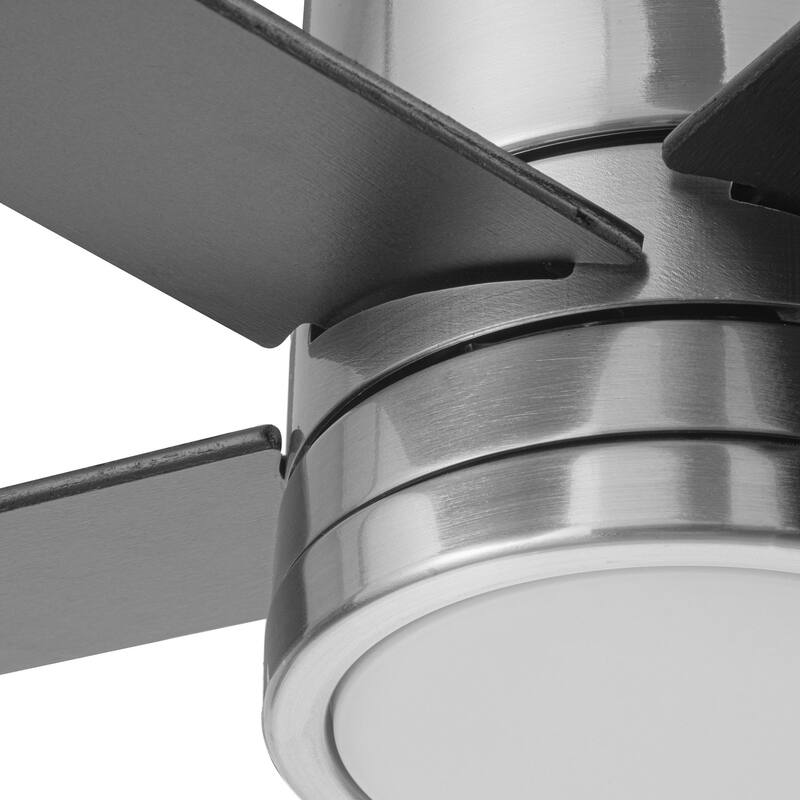 52" Honeywell Graceshire Contemporary Ceiling Fan with Color Changing LED Light, Remote Control, Flush Mount, Dual Finish Blades