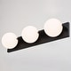 preview thumbnail 11 of 11, Parkview 3-Light 24 in. W Bathroom Vanity Lighting Fixture Frosted Opal Glass Globe Shade Dimmable LED Compatible Full Backplate
