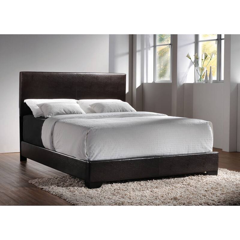 Conner Contemporary Leatherette Upholstered Panel Bed