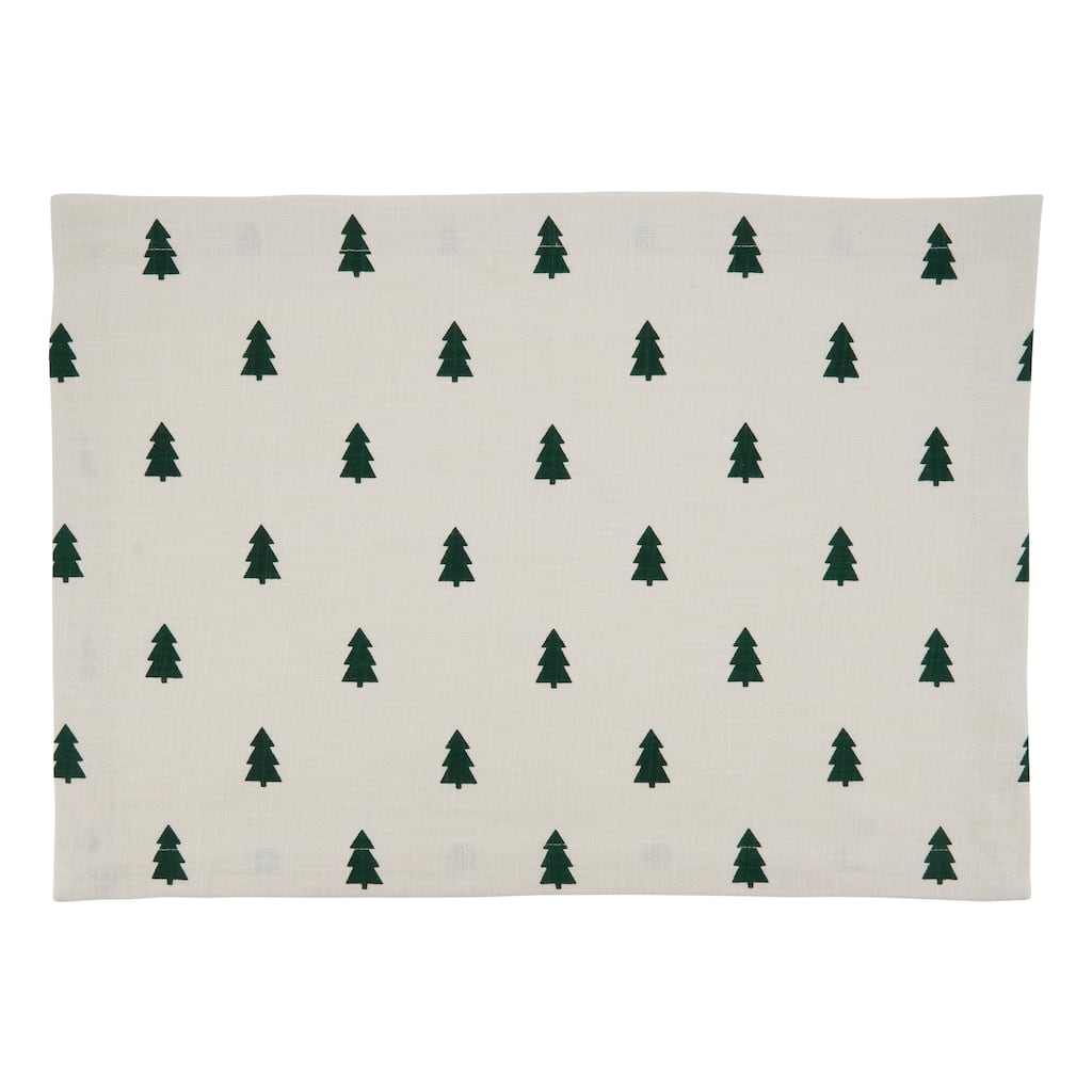 Holiday Placemats With Christmas Tree Design (Set of 4)