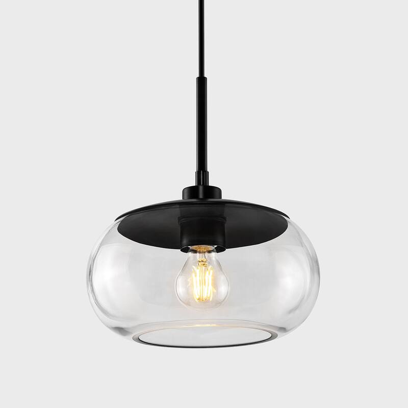 KAWOTI 1-Light Adjustable Glass Pendant