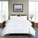 preview thumbnail 17 of 84, Superior 1200 Thread Count Egyptian Cotton Solid or Embroidered Duvet Cover Set White/White - California King