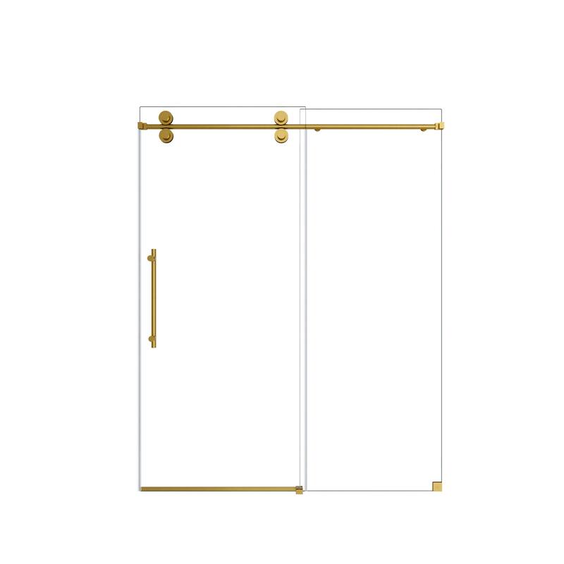 56"-60"W x 72"H Frameless Single Sliding Shower Door - 5/16" (8mm) Clear Tempered Glass