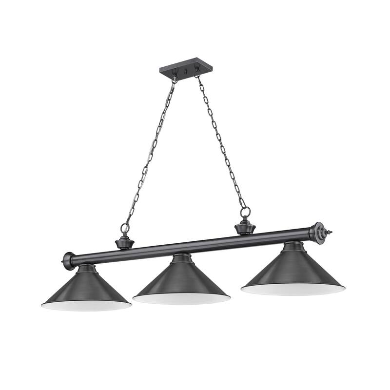 Z-Lite 2306-3-BP15 Cordon 3 Light 14" Wide Billiard Chandelier with