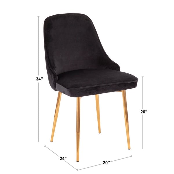 Silver Orchid Naldi Contemporary-Glam Velvet Dining Chair (Set of 2)