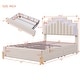 preview thumbnail 42 of 52, Velvet LED Upholstered Platform Bed with RGB Lights