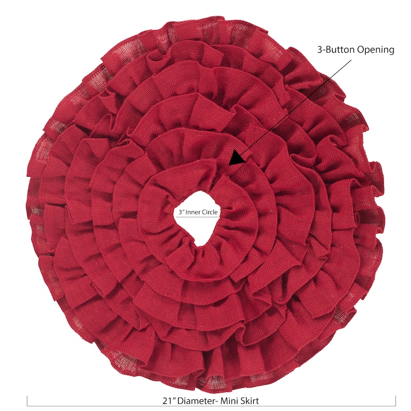 Ruffled Jute Christmas Tree Skirt