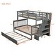 preview thumbnail 13 of 35, Stairway Bunk Bed with Trundle, Storage and Guard Rail