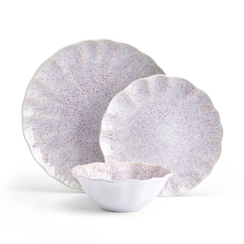 Mikasa Isla Pink 12-Piece Dinnerware Set, Service for 4 Set