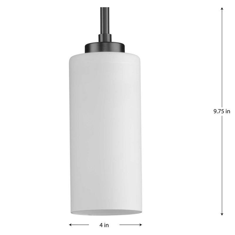 Cofield Collection One-Light Matte Black Transitional Pendant - 4 in x 4 in x 9.75 in