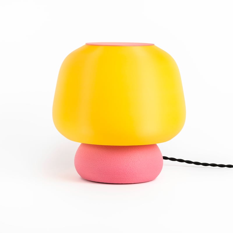 Mushroom 10" Dimmable LED Table Lamp, 3D Printed PLA, By JONATHAN Y