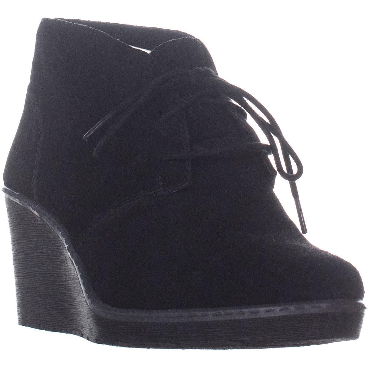 clarks black lace up ankle boots