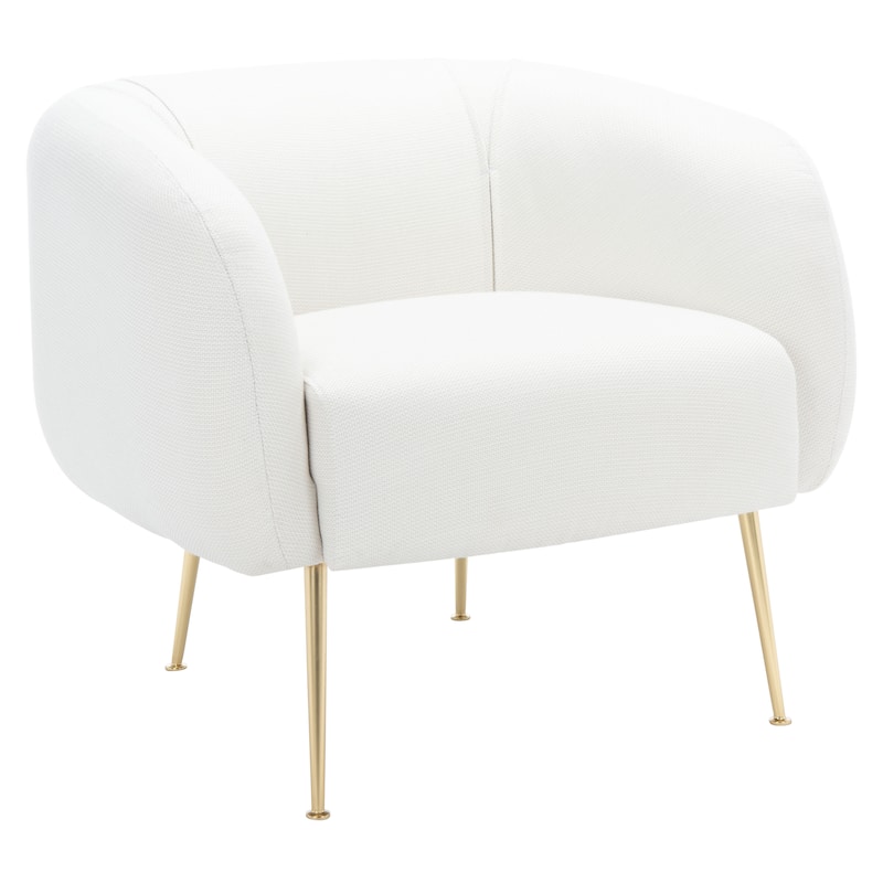 SAFAVIEH Couture Griseldis Stone Polyester Blend Accent Chair - 33" W x 30" D x 29" H - 33Wx30Dx29H