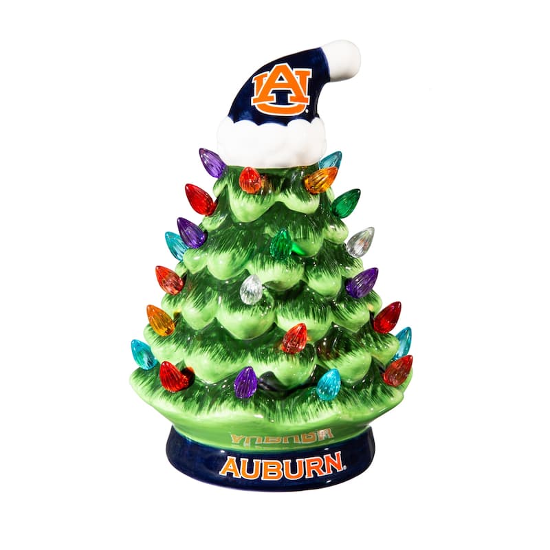 8" LED Ceramic Tabletop Christmas Tree, Auburn University