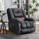 Massage and Manual Recliner Chair with Convenient pocket - Grey Color