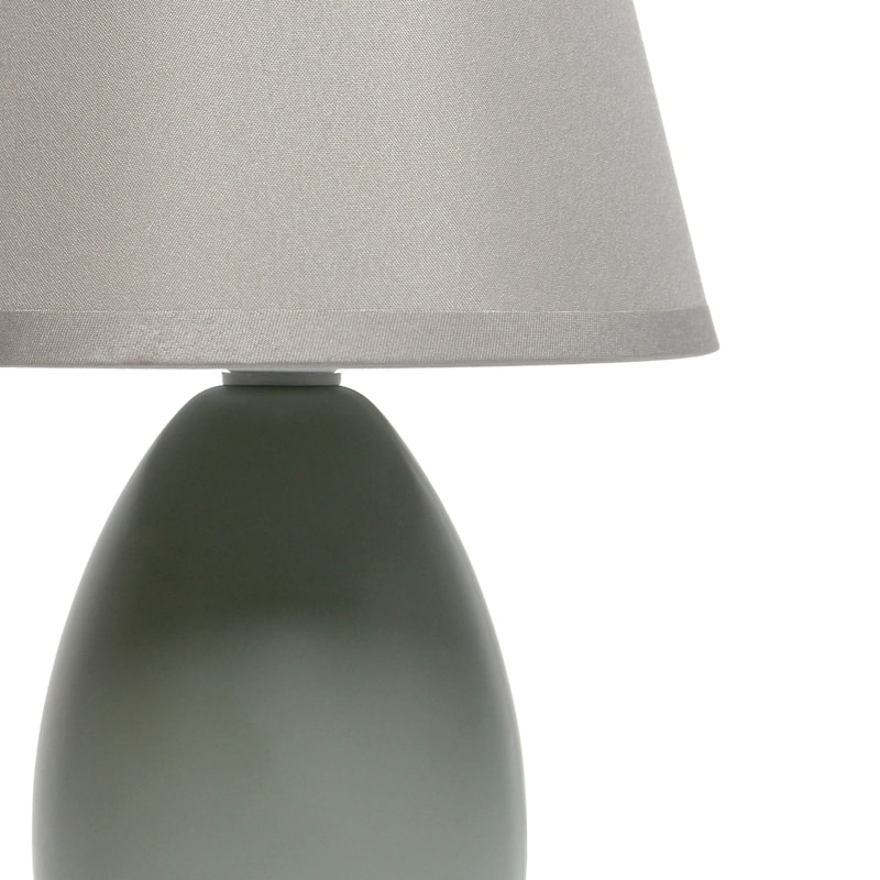 9.45" Petite Oblong Lamp 2 Pack Set w Matching Fabric Shade