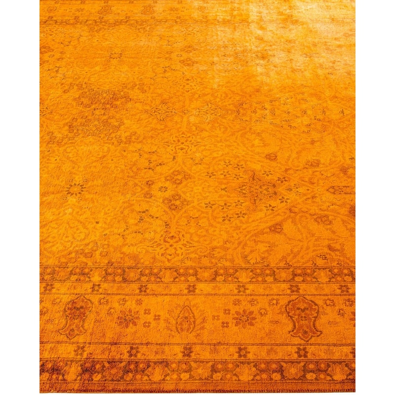 Fine Vibrance, One-of-a-Kind Hand-Knotted Area Rug - Orange, 6' 3" x 14' 9" - 6' 3" x 14' 9"