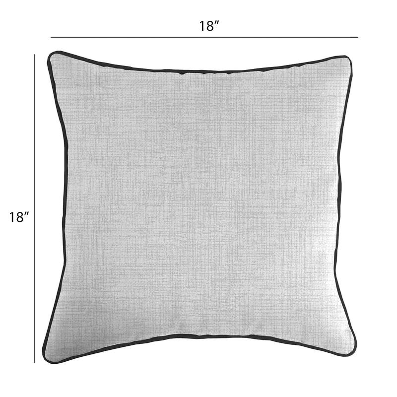 18" x 18" Americana Outdoor Throw Pillow with Welt - Set of 2 - 18'' L x 18'' W x 5'' H