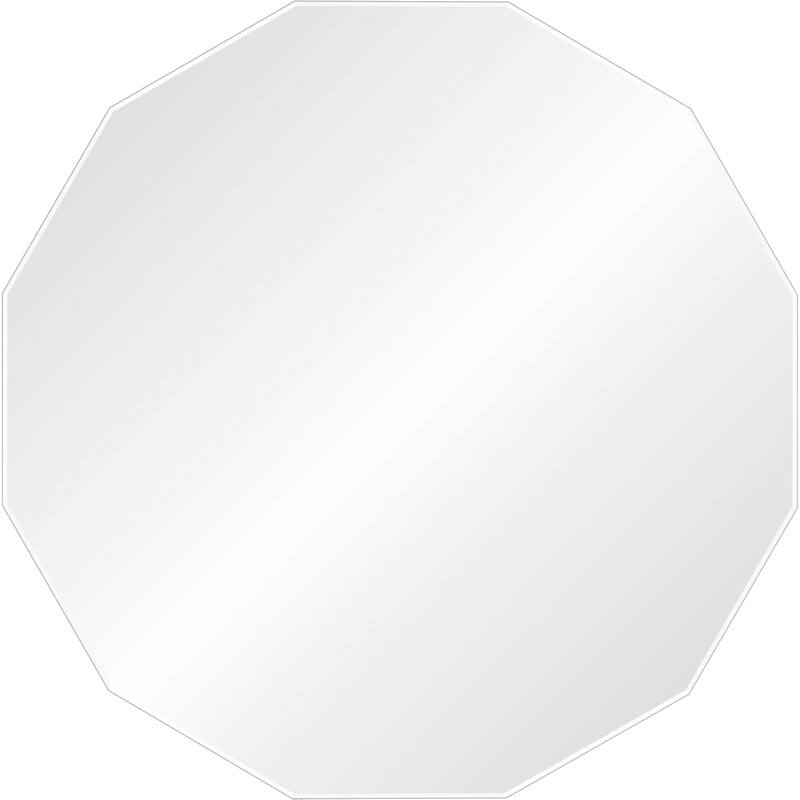 40" Clear Unframed Beveled Multisided Wall Mirror