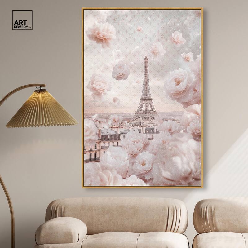 Raining Petals in Paris Canvas by Art Remedy