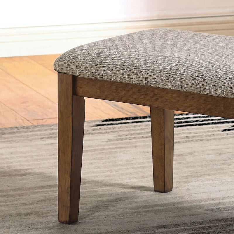 Furniture of America Amelise Brown Solid Wood Rectangle Dining Set