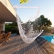 preview thumbnail 2 of 5, Outdoor Cotton Hanging Rope Air/Sky Chair Swing beige