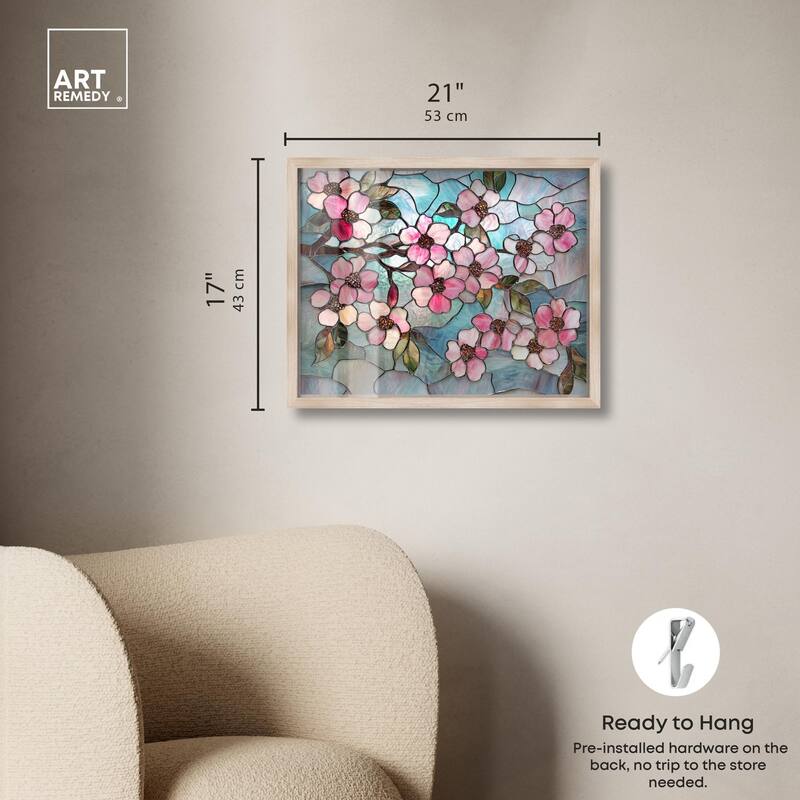 Shimmering Spring Blossoms II Shadowbox by Art Remedy