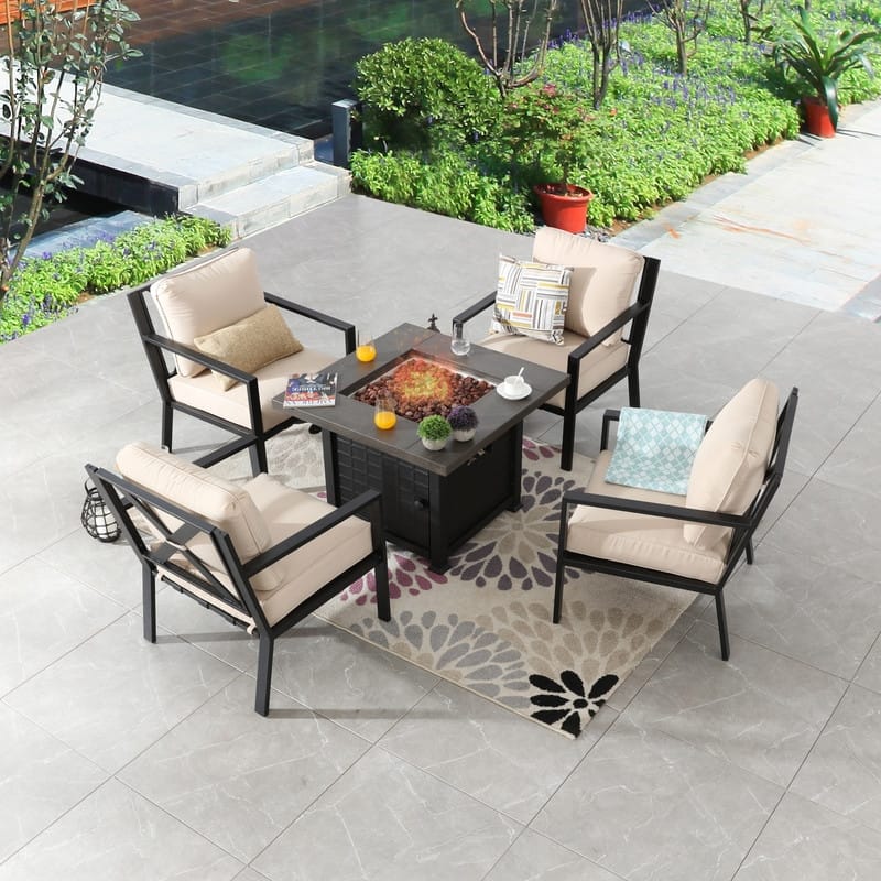 Patio Festival 5-Piece Outdoor Fire Pit Conversation Set