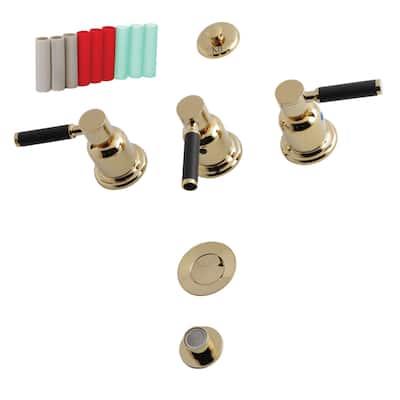 Kingston Brass Kaiser 1.5 GPM Widespread Bidet Faucet with 3 Lever