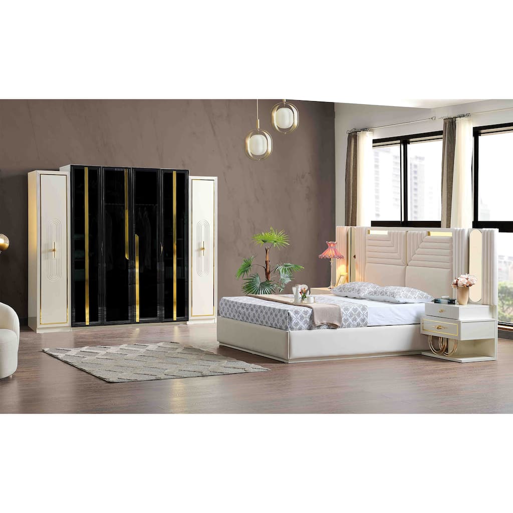 Mareon Bed Frame, Headboard and 2 Nightstand