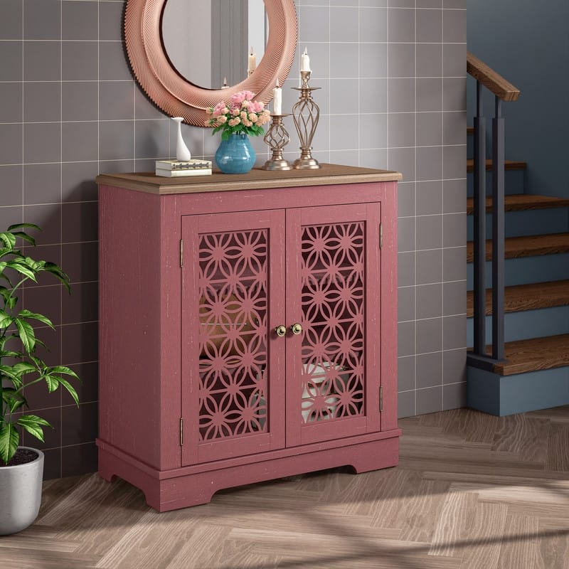 31 in. Rustic Bathroom Bedroom Accent Storage Cabinet