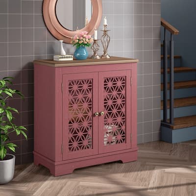 31 in. Rustic Bathroom Bedroom Accent Storage Cabinet
