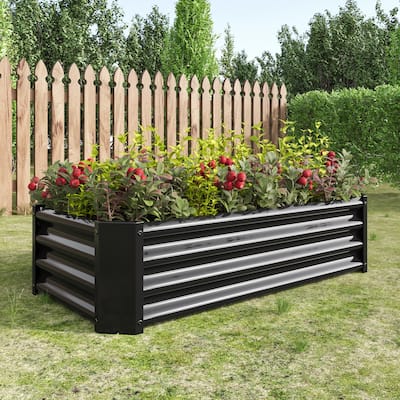 Metal Raised Garden Bed Gardening Planter Box Planter Garden Bed