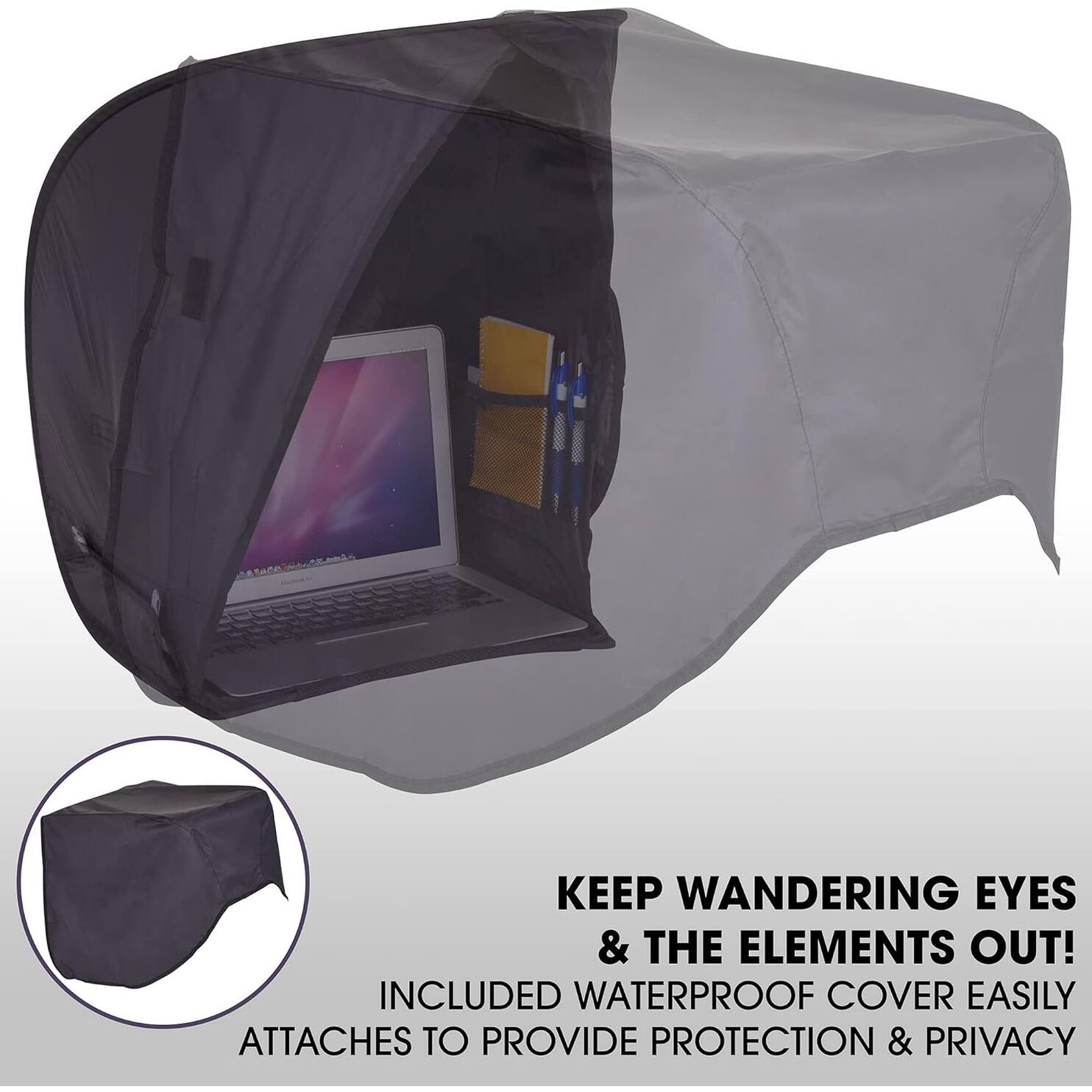 RitzGear Laptop Sun Shade, Portable AntiGlare Screen Hood, Tent